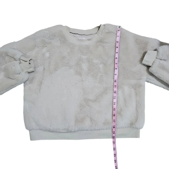 Wonder Nation Juniors XXL Sherpa Fleece Pullover Beige Cozy Lounge Sweatshirt - Picture 7 of 7